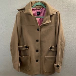 Gap Camel Wool Pea Coat!